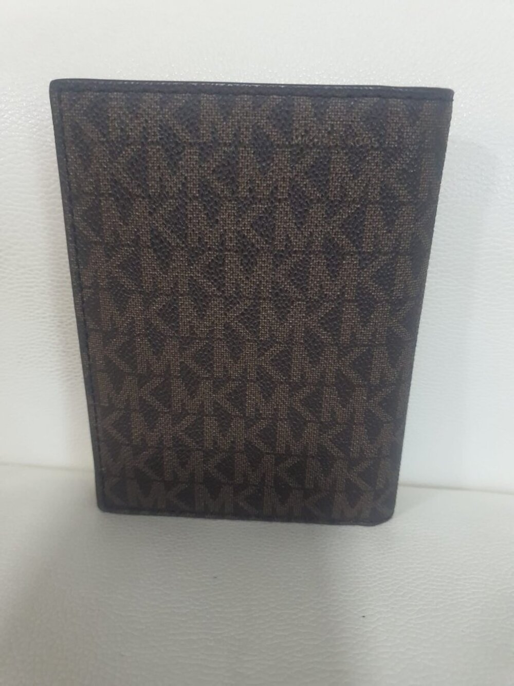 NWT Michael Kors Signature Brown Passport Holder Travel Wallet